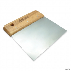 *DEKOR HS251 17CM GENİŞ ISPATULA AHŞAP SAP(PASLANMAZ ÇELİK) 1*12