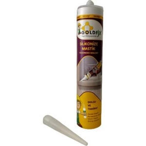 GOLDFİX SİLİKONİZE MASTİK GRİ 450 GR 1*30