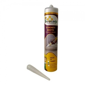 GOLDFİX SİLİKONİZE MASTİK SİYAH 450 GR 1*30