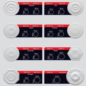 *POLSİS PG506 DÜZ TAVAN GÖBEK 50CM 1*51