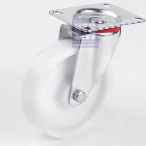 623 HTS 125 LİK DÖNERLİ BEYAZ POLYAMİT TEKER