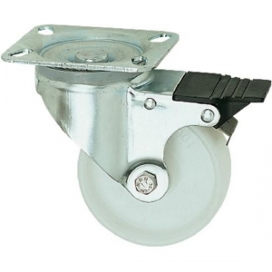 633 HTS 200 LÜK DÖNERLİ FRENLİ BEYAZ POLYAMİT TEKER