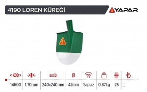 *YAPAR (14600) 4190 LOREN KÜREĞİ YEŞİL 1*25