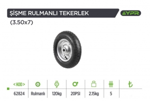 *YAPAR 62824 YPR TEKER ŞİŞME-RULMANLI 3,5*7 1*5