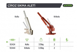 *YAPAR 92424 YPR KOLLU ÇİROZ SIKMA ALETİ 1*2/8