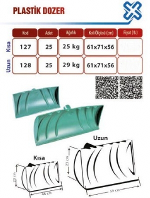 TUNA 127 PLASTİK DOZER (KISA-YEŞİL) 1*25