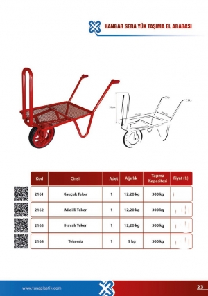 TUNA 2163 SERA YÜK TAŞIMA EL ARABASI