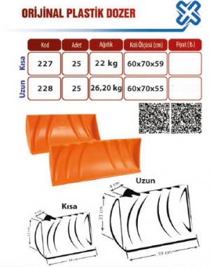 TUNA 228 PLASTİK ORJ. DOZER (UZUN) 1*25
