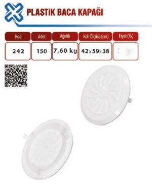 TUNA 242 PLASTİK BACA KAPAĞI 1*150