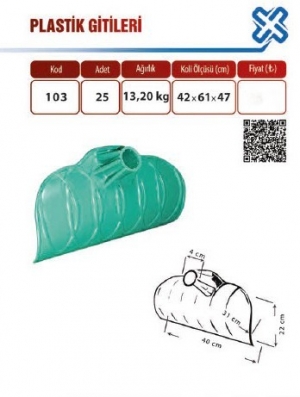 TUNA 103 PLASTİK GİTİLERİ(YEŞİL) 1*25