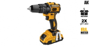 CHATTEL CHT-4425 AKÜLÜ DARBELİ MATKAP 21 V 2.0 AH(ÇİFT AKÜ)