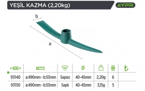 *YAPAR 93140 YPR KAZMA YEŞİL 2,2KG